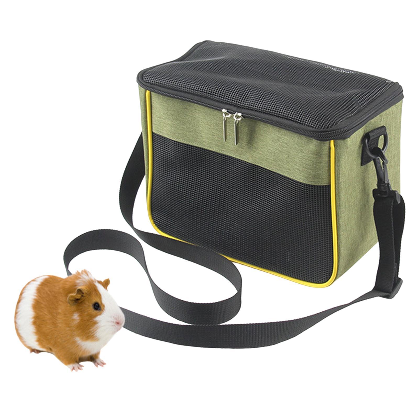 Portable Hamster Carrier Pouch Shoulder Bag with Removable Mat Guinea Travel Bag for Kitten