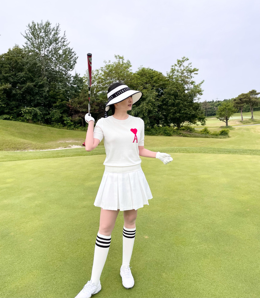 Mũ golf nữ Live Meset chống nắng mùa hè kèm Ruy băng - Korea