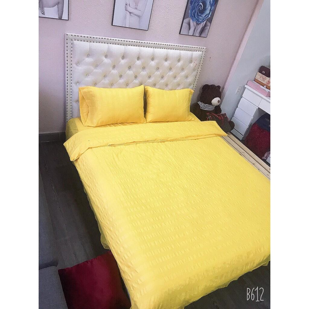 Bộ CHăn Ga Gối Cotton kẻ 3F phong cach khach san