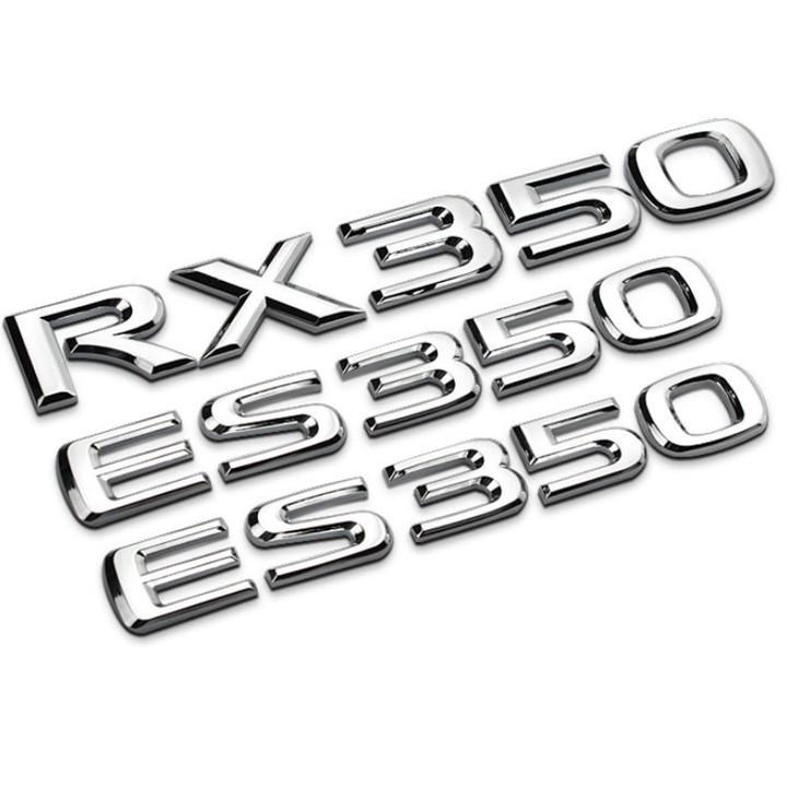 Decal tem chữ ES350 inox dán đuôi xe ô tô Lexus G100405