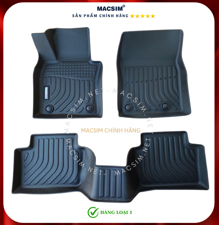 Thảm lót sàn xe ô tô Mazda CX30 2020-2023 Nhãn hiệu Macsim chất liệu nhựa TPV cao cấp màu đen- 2 hàng ghế