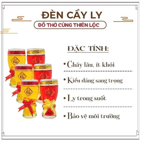 Đèn Cầy Ly Cúng A18L Cao 14cm Cháy Liên Tục 2 Ngày Đồ Thờ Cúng Thiên Lộc - Hộp 6 Ly