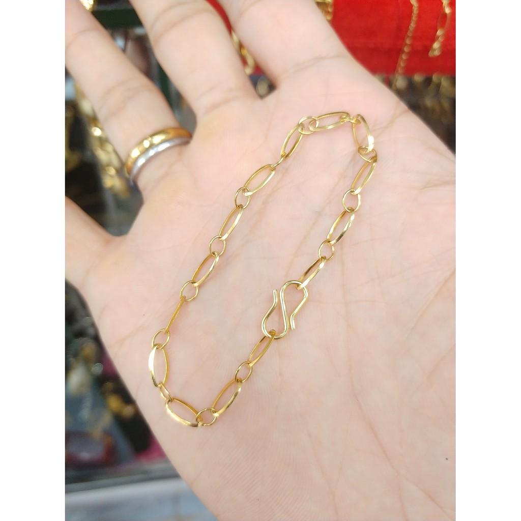 Lắc Tay Xích Oval Hàng Quốc Tế Cao Cấp- Dùng lâu dài tắm rửa thoải mái không đen