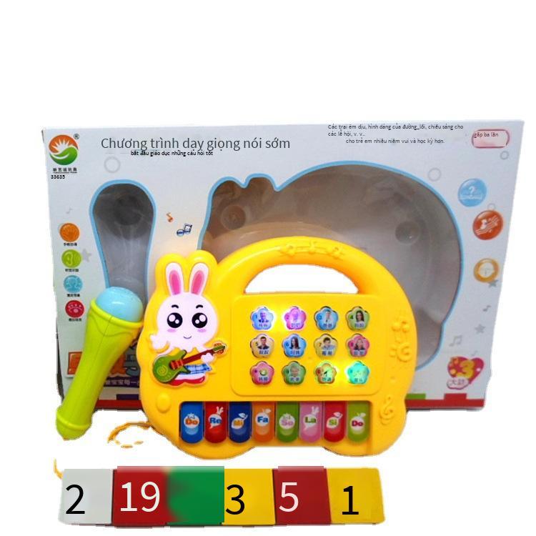 Phong cách mới nhất 33635 thỏ hoạt hình mới có micro nhạc piano giáo dục sớm cho trẻ em nhạc cụ dành cho trẻ em
