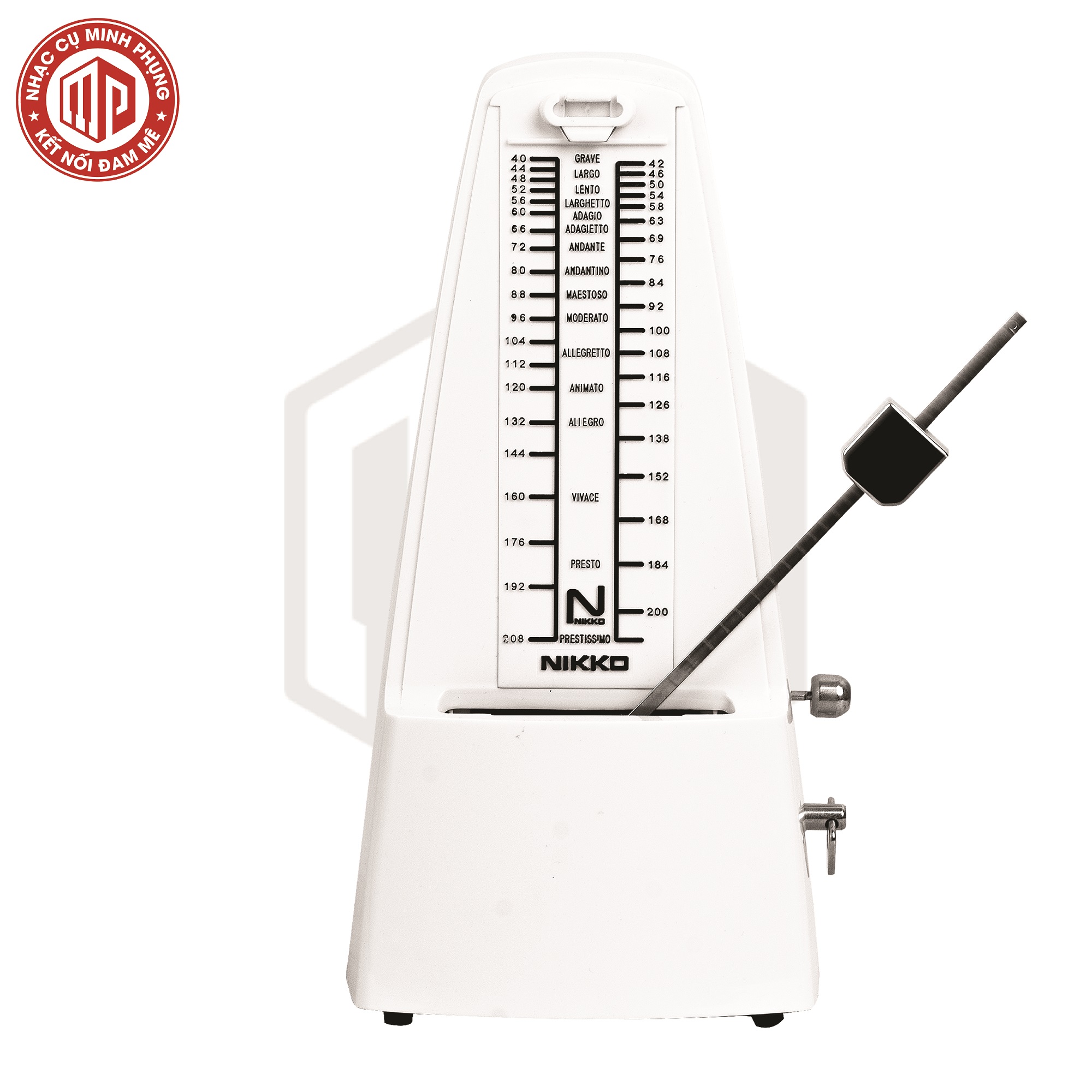 Máy đếm nhịp cao cấp Metronome Nikko - Màu trắng - Hàng chính hãng