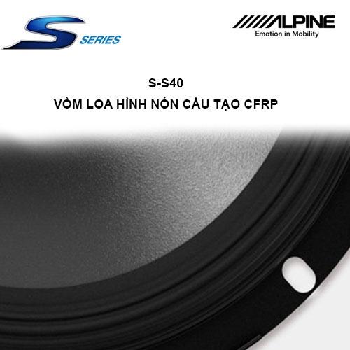 S-S40 Loa xe hơi đồng trục (toàn dải) 2 chiều 4 inch chính hãng Alpine