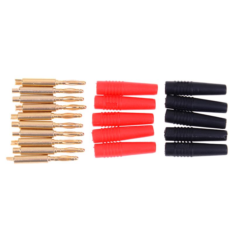10 Cái/lốc Mạ Vàng 2Mm Wilding Chuối Cắm Loa Âm Thanh Cáp Khuếch Đại Dây Điện Vít Jack Cắm Bộ Màu Sắc Ngẫu Nhiên