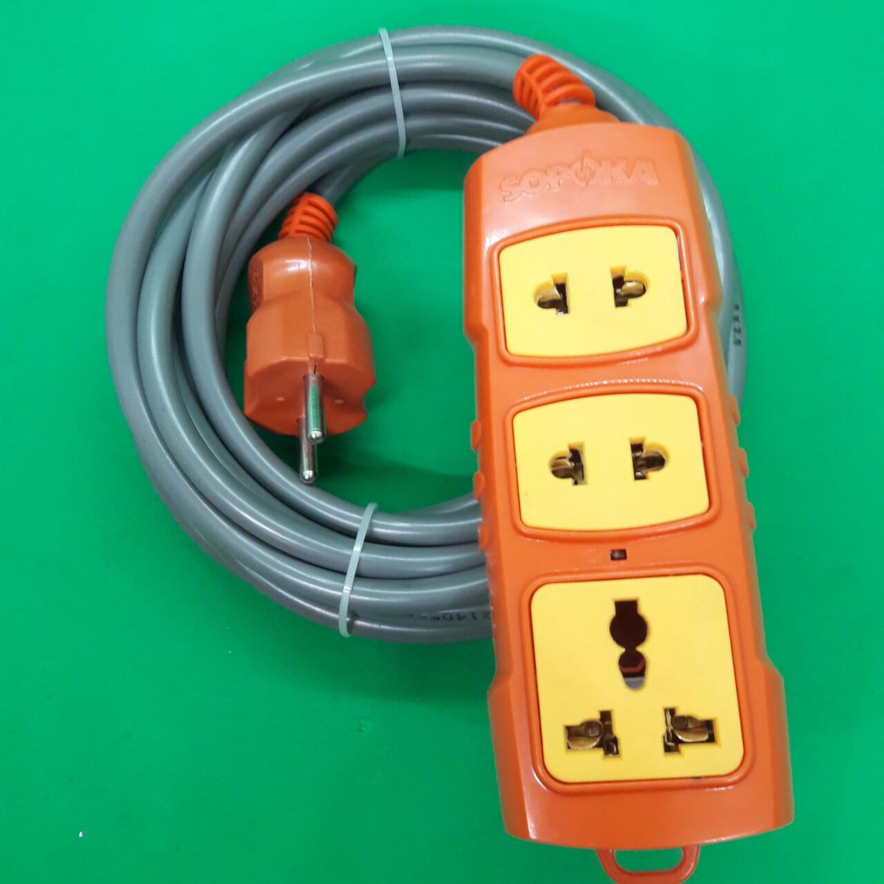 Ổ cắm điện chịu tải 6000W cao cấp dây Daphaco 2x2.5 dài 5M / 10M