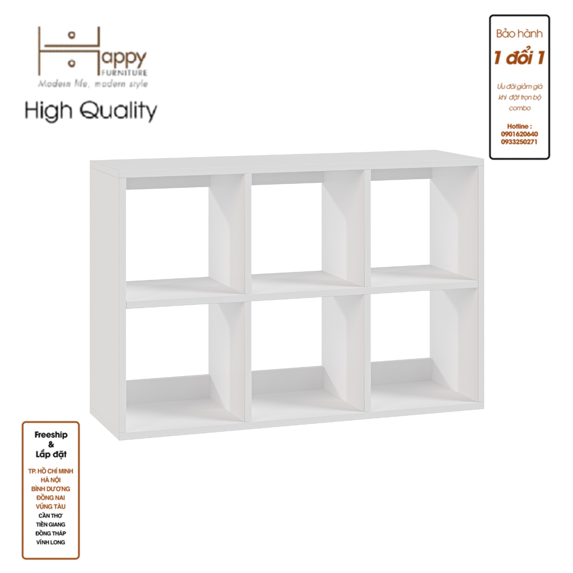 [Happy Home Furniture] ZANE , Kệ sách 2x3, 90cm x 28cm x 60cm ( DxRxC), KSA_037