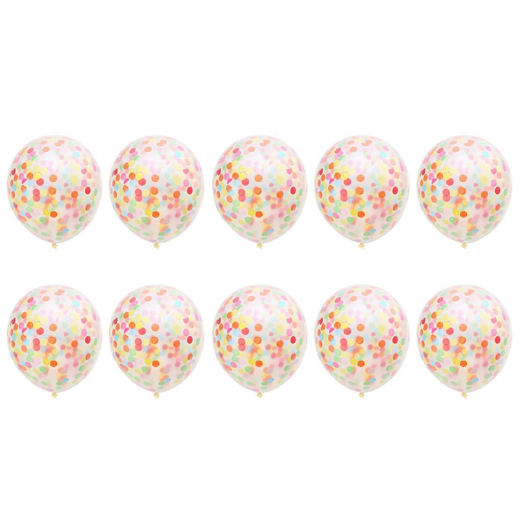 18'' Rainbow 10pcs Confetti Balloons Wedding Birthday Party Decor