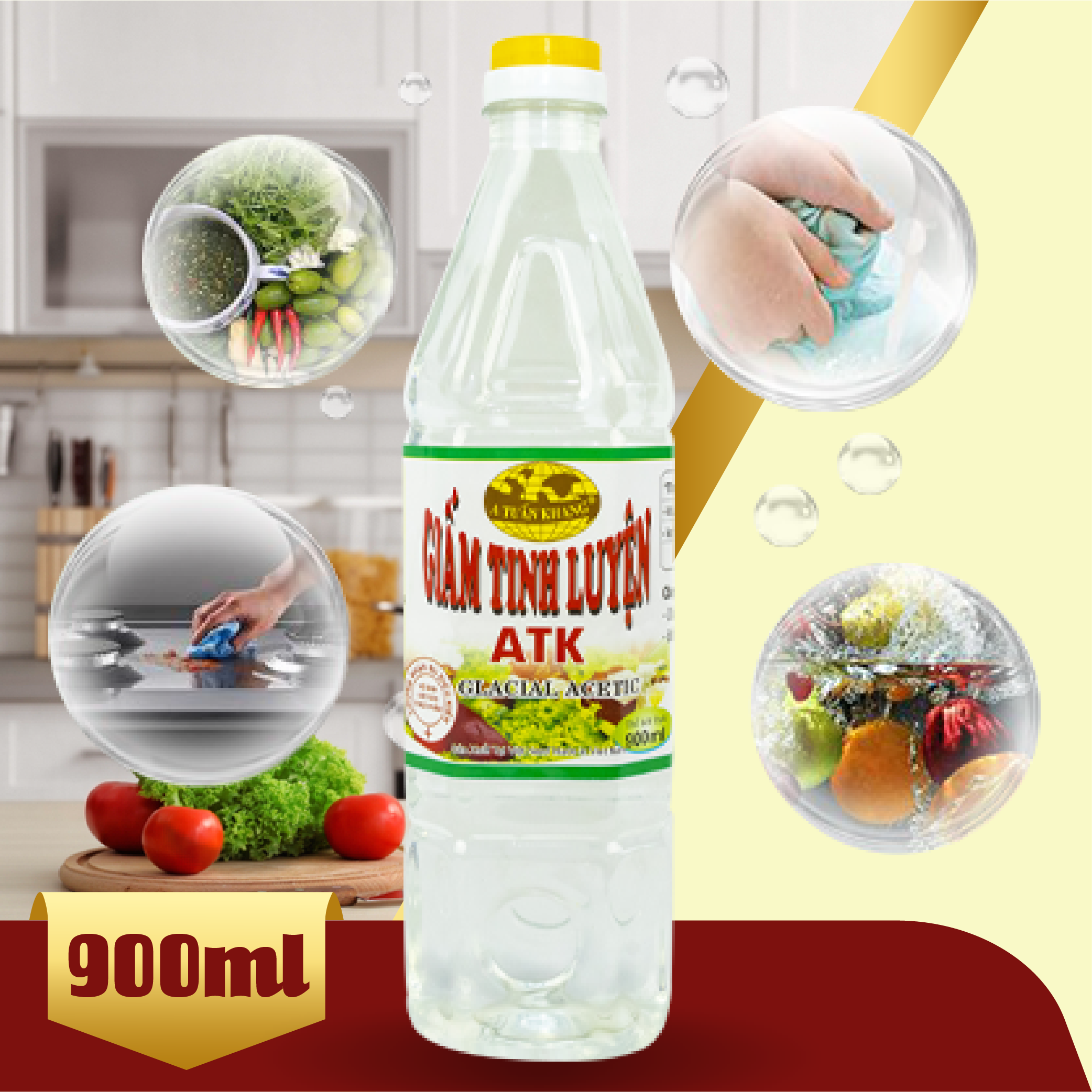 Giấm Tinh Luyện A Tuấn Khang (900ml)