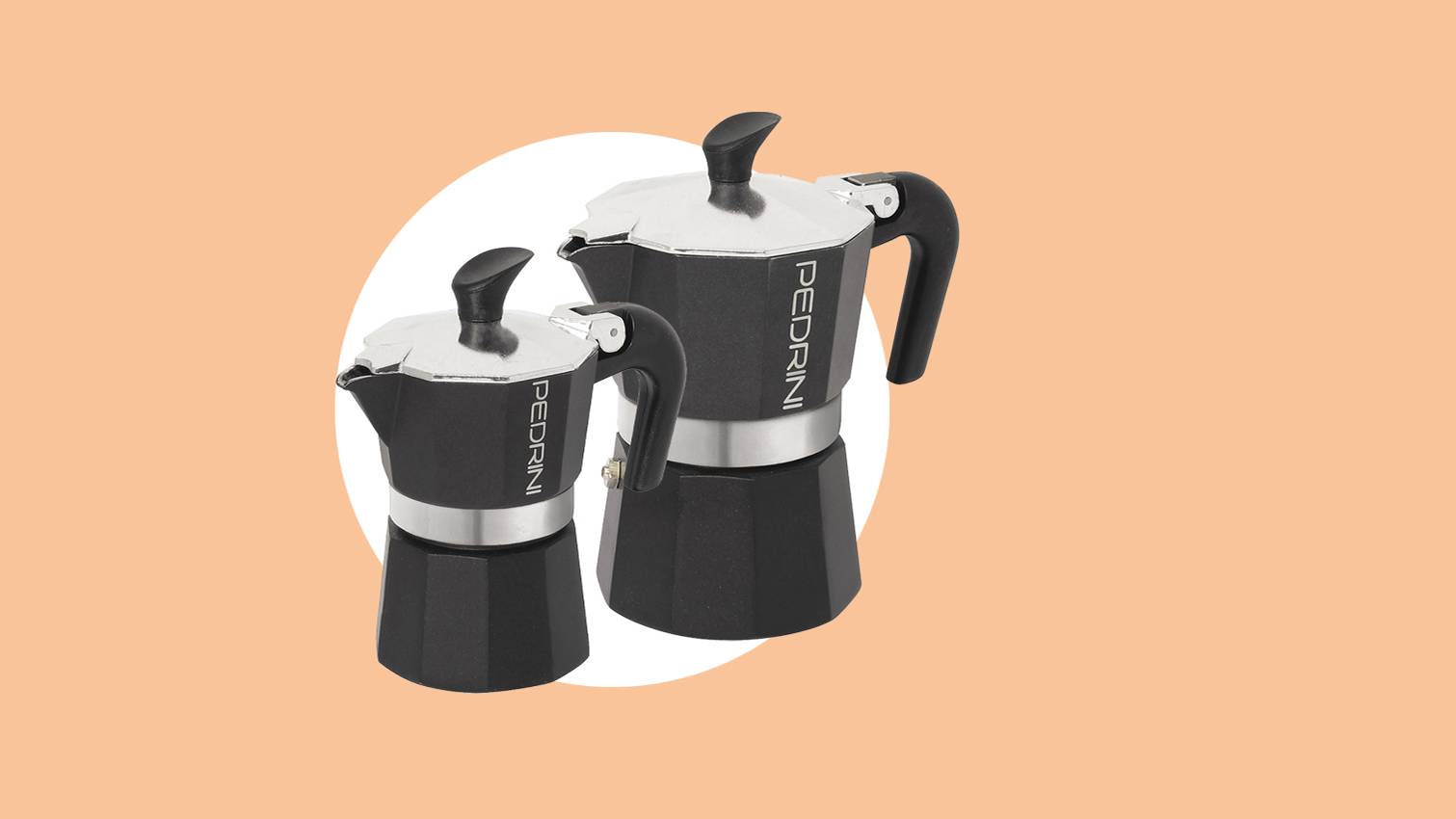 Ấm pha cà phê PEDRINI Aroma - Aluminium - 2 cup/ 3 cup/ 6 cup