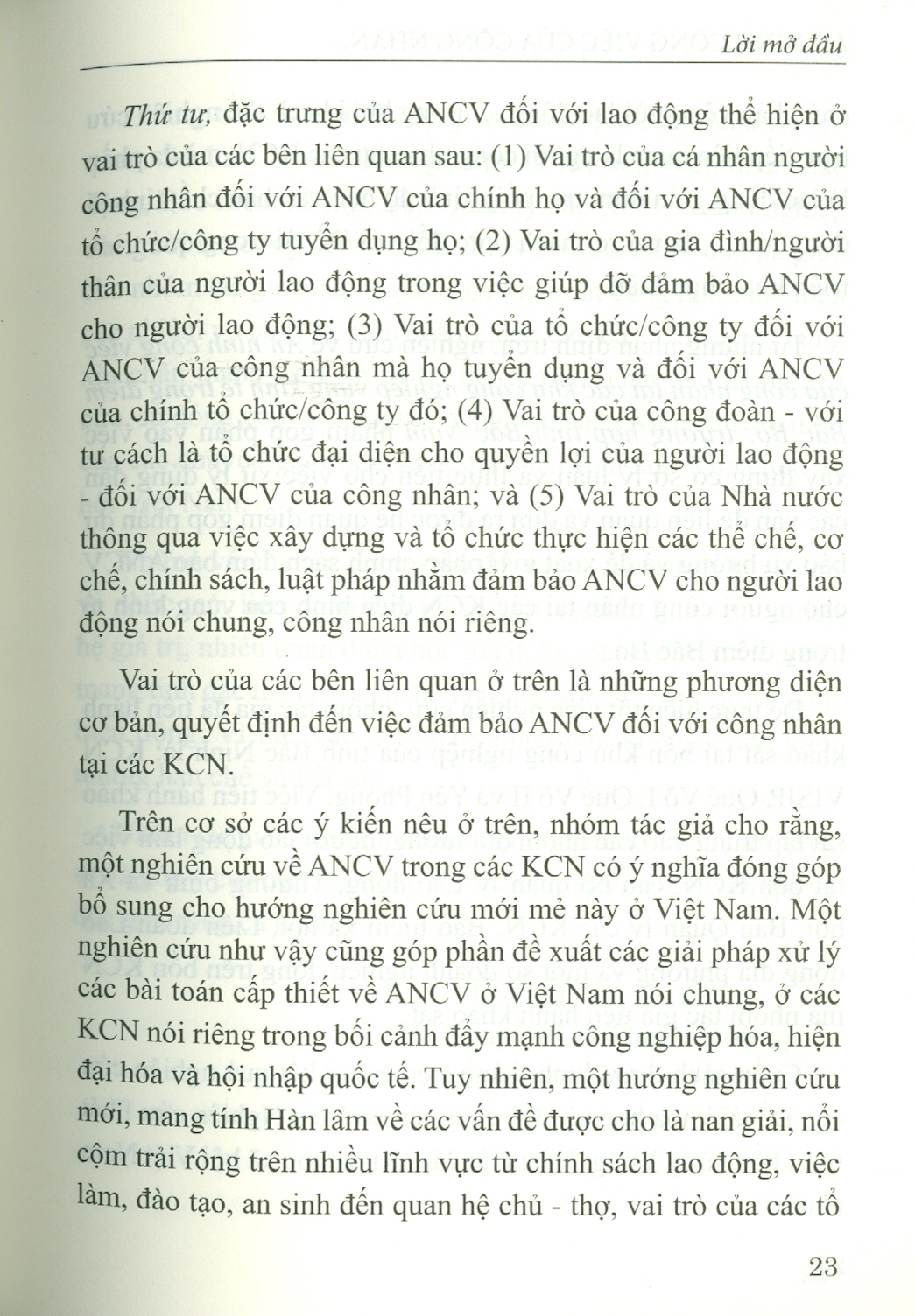 An Ninh Công Việc Của Công Nhân Tại Các Khu Công Nghiệp Vùng Kinh Tế Trọng Điểm Bắc Bộ - Trường Hợp Tỉnh Bắc Ninh