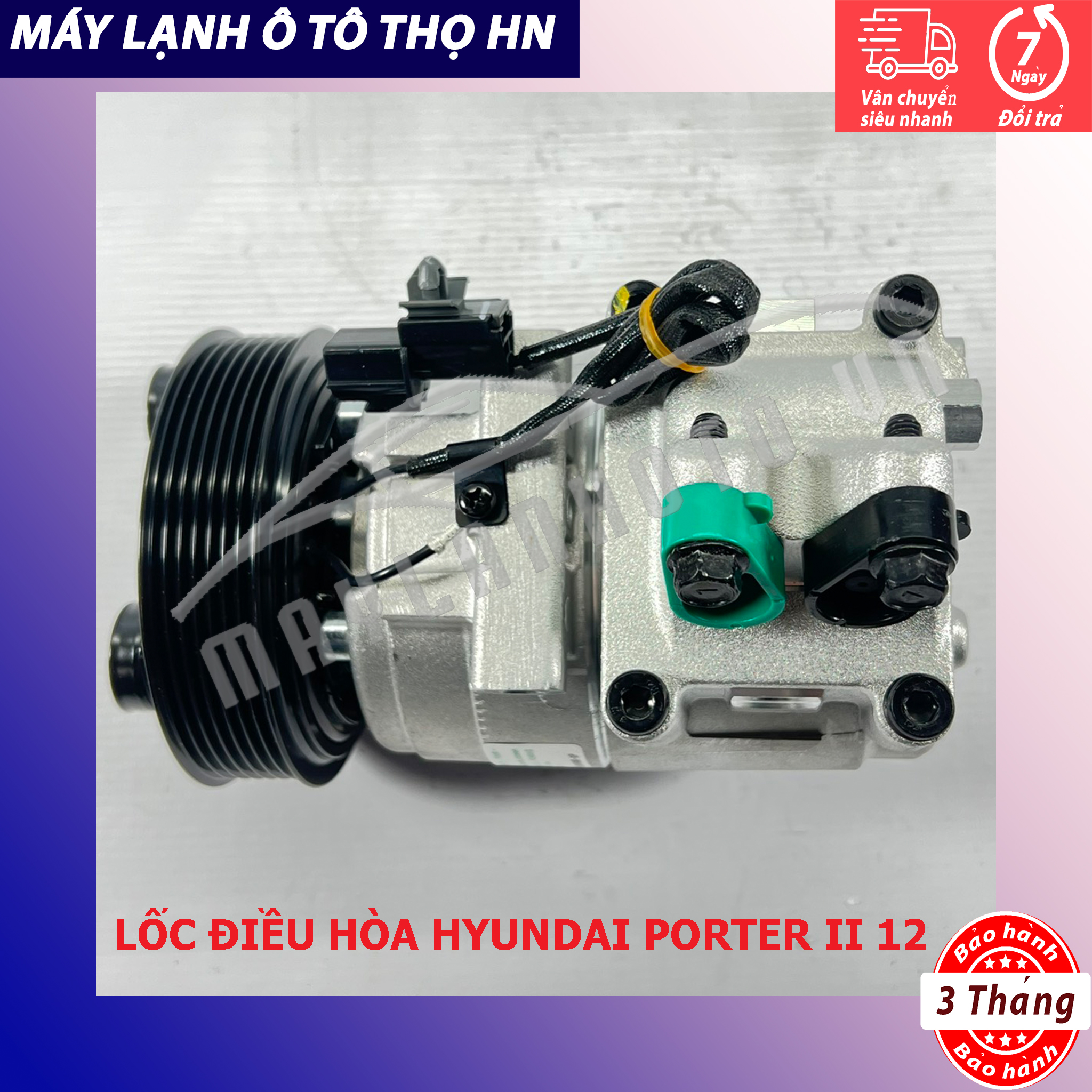 Lốc điều hòa (block,máy nén) Hyundai Porter 2 2009 2010 2011 2012 2013 2014 hàng xịn Hàn Quốc 09 10 11 12 13 14 97701-4F