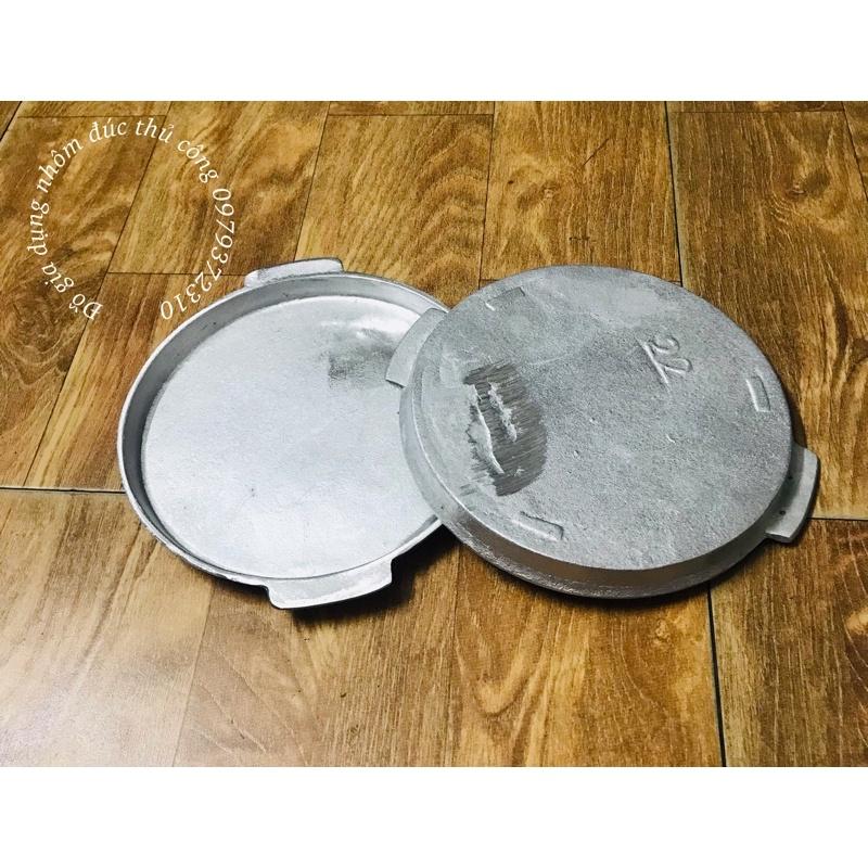 Chảo gang đúc làm bánh mỳ chảo, nướng thịt size 22cm nông trơn