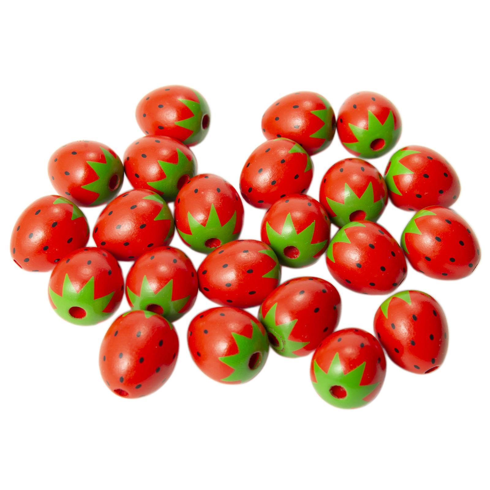 30 Pcs Wood Spacer Beads Painted Wooden Beads DIY Crafts Jewelry Making