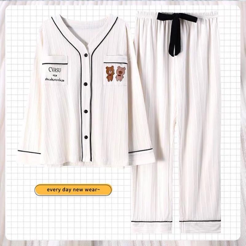 Bộ Ngủ Pyjama Nữ - Bộ Mặc Nhà Chất Cotton 100% Form Đẹp Hàng Chuẩn