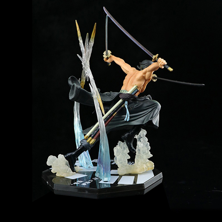 Mô Hình One Piece Zoro Tam Kiếm. Đồ Chơi Mô Hình. Sản phẩm đồ chơi cao cấp bày Taplo ô tô, tủ sách. Decor trang trí phòng khách, bàn làm việc…Làm quà tặng cho trẻ em cũng cực kỳ dễ thương.