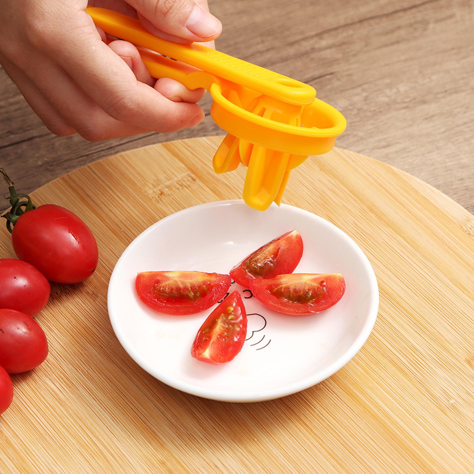 Adjustable Tomato Slicer Cutter Fruit Vegetable Salad Slicer for Kitchen yellow