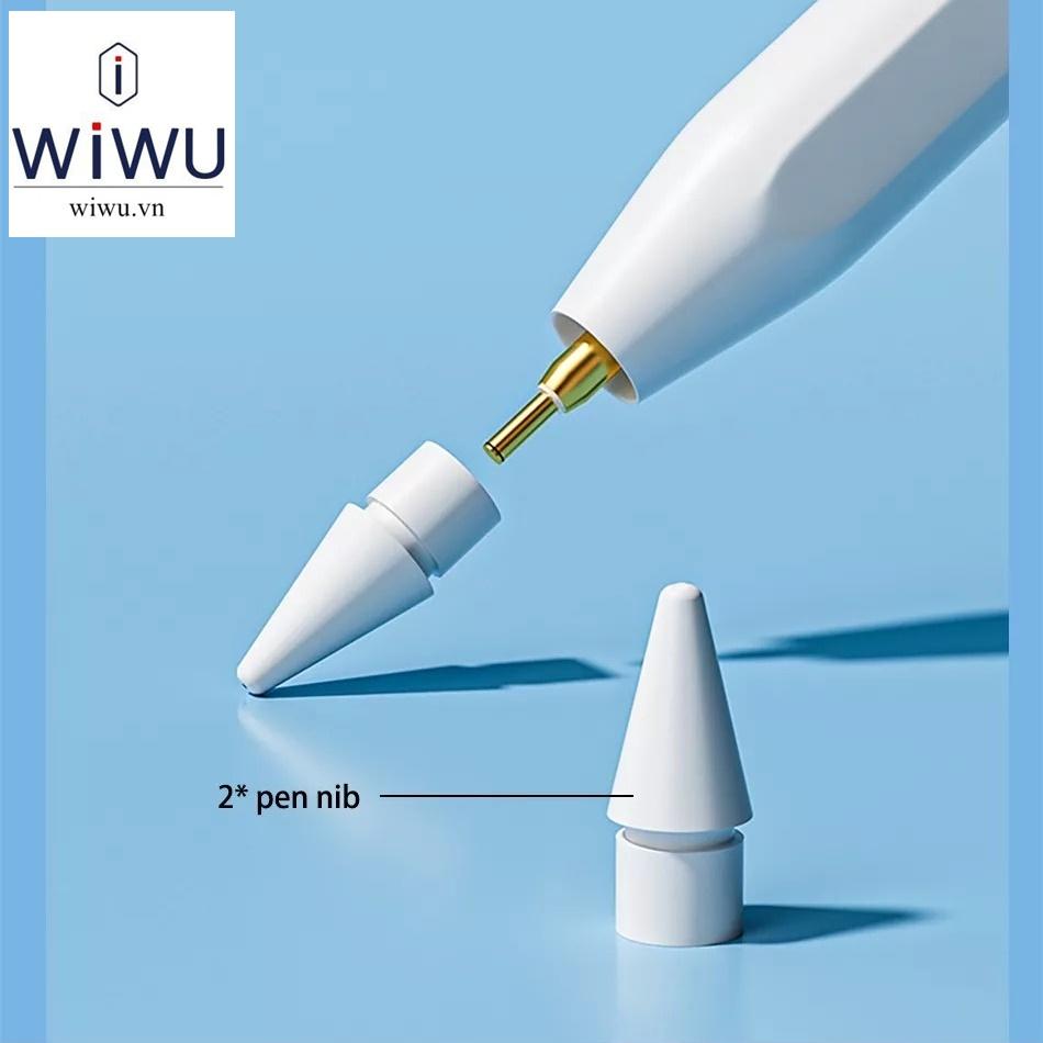 Bút cảm ứng chống tì tay WIWU Pencil L Cho iPad Gen 10 2022 / Pro 11 “ , 12.9 inch / M1 /M2 , Air 4 / 5 , hiện thị pin - Hàng chính hãng