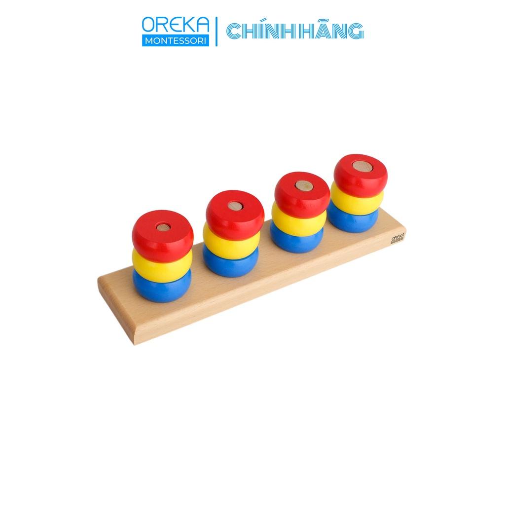 Đồ chơi trẻ em Oreka Montessori Khay phân loại các Bảng hình tròn kiểu 1 - 0190900