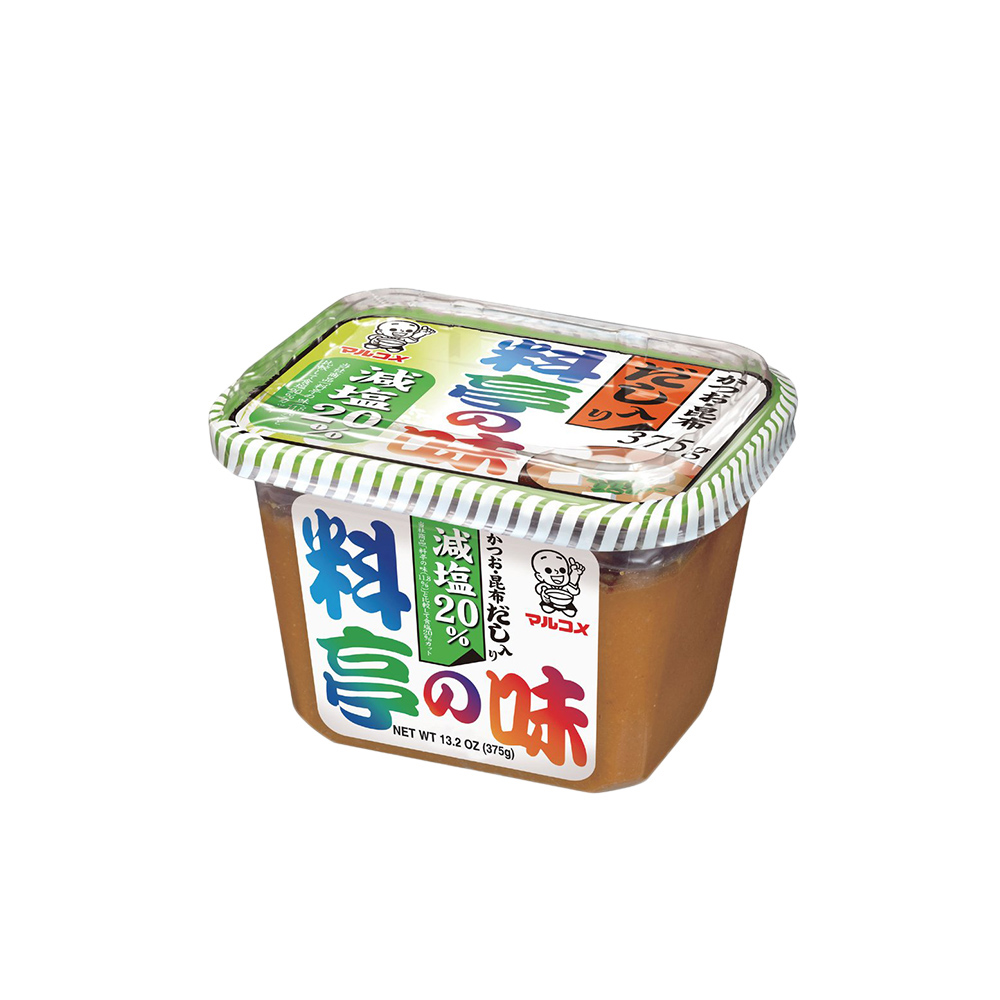 Hộp tương Miso Dashi ít muối Marukome Nhật 375g