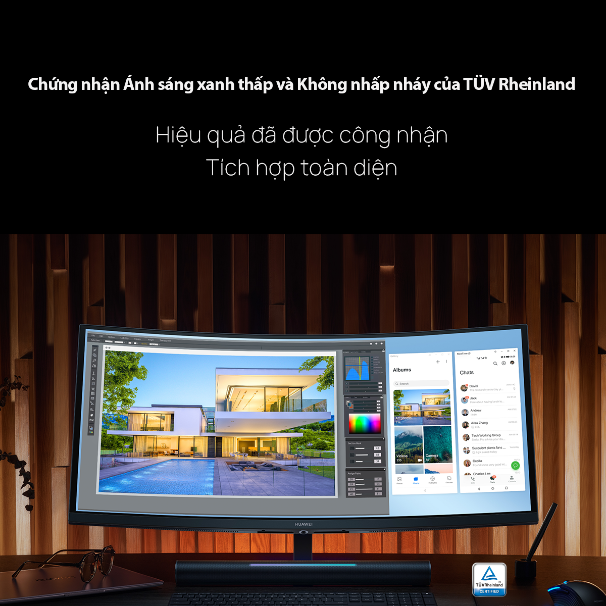 Màn Hình HUAWEI MateView GT | Màn Hình Cong 34” | Độ phân giản 3K 165Hz | Thanh Âm Thanh Nổi | Hàng Chính Hãng