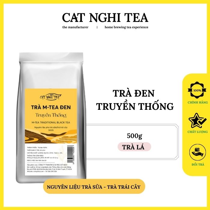 Trà đen Truyền Thống [500g - Vị đậm đà] Trà đen CAT NGHI TEA, Nguyên liệu chuẩn pha trà sữa và trà trái cây thơm ngon