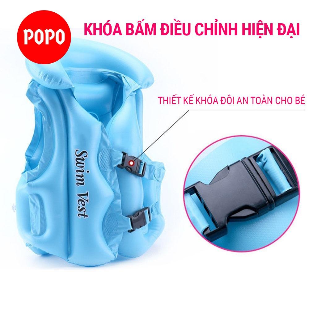 Áo phao bơi trẻ em có khóa bấm điều chỉnh cao cấp, chất liệu an toàn dày dặn cao cấp cho bé SPORTY