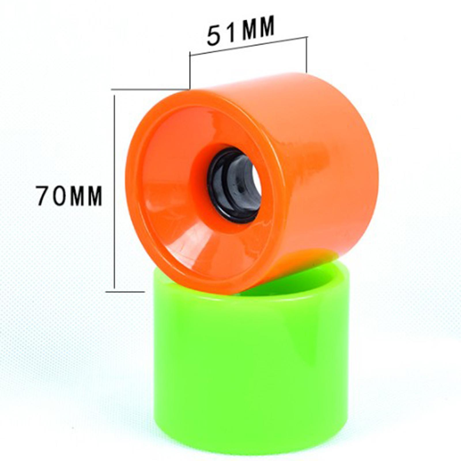4x 78A Hardness Skateboard Wheels 70X51mm Longboard Roller Parts Green