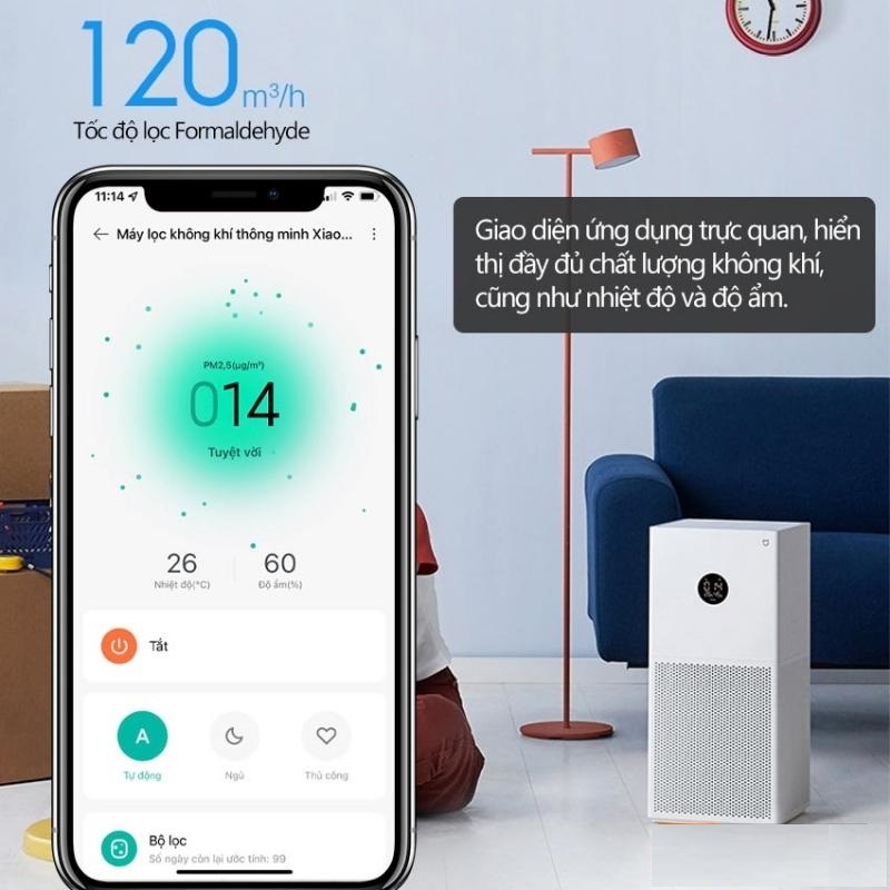 Máy lọc không khí Sothing Xiaomi Mi Air Purifier 4 Lite- sạch bụi mịn, phấn hoa, lông thú cưng- Hàng chính hãng