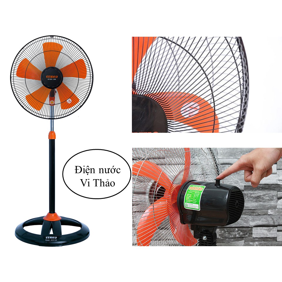 Quạt đứng 4.5 tấc SENKO DCN1806 - Màu ngẫu nhiên - Hàng chính hãng