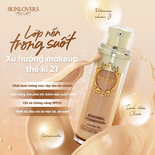 Kem Nền Trang Điểm Eveline Skinlovers Blooming Foundation