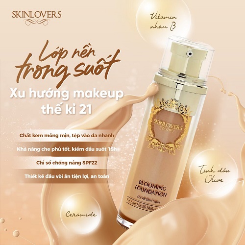 Kem Nền Trang Điểm Eveline Skinlovers Blooming Foundation (40ml)