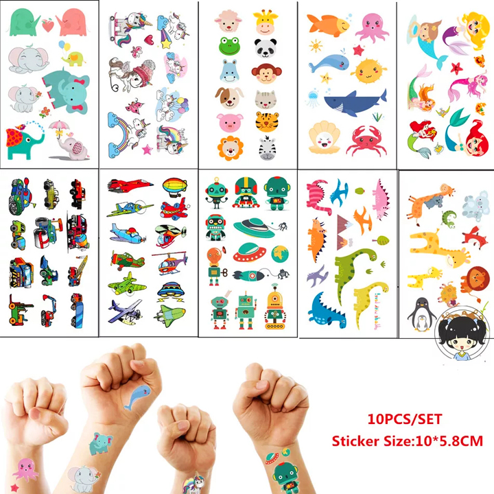 Sticker hình xăm dán chống nước cho bé trai và bé gái nhiều họa tiết ngộ nghĩnh đáng yêu cho bé thỏa sức sáng tạo – SST006