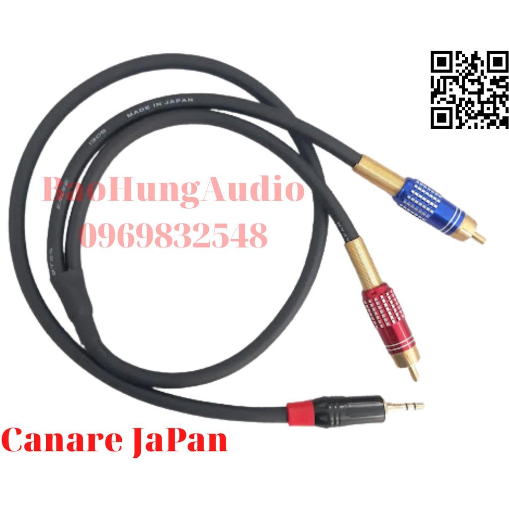 Dây cáp tín hiệu 3.5mm ra 2 đầu av, rca, bông sen