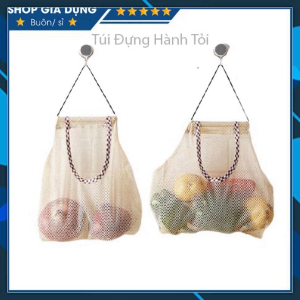 Túi Lưới Treo Tường Đựng Đồ Đa Năng Nhà Bếp - Giỏ Đựng Hành Tỏi, Đồ Khô Đa Năng |