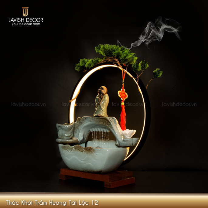 Thác Khói Trầm Hương Tài Lộc 12