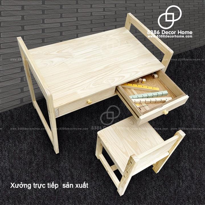 Bộ bàn ghế học sinh thông minh siêu dễ thương nâng cao hạ thấp theo tuổi