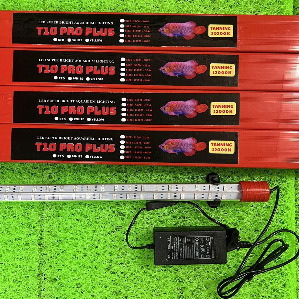 Đèn T10 PRO PLUS 4 Hàng Bóng, Đỏ Cá Không Đỏ Nước Cho Cá Rồng Huyết Long Kích Thước 93cm 113cm 143cm 173cm