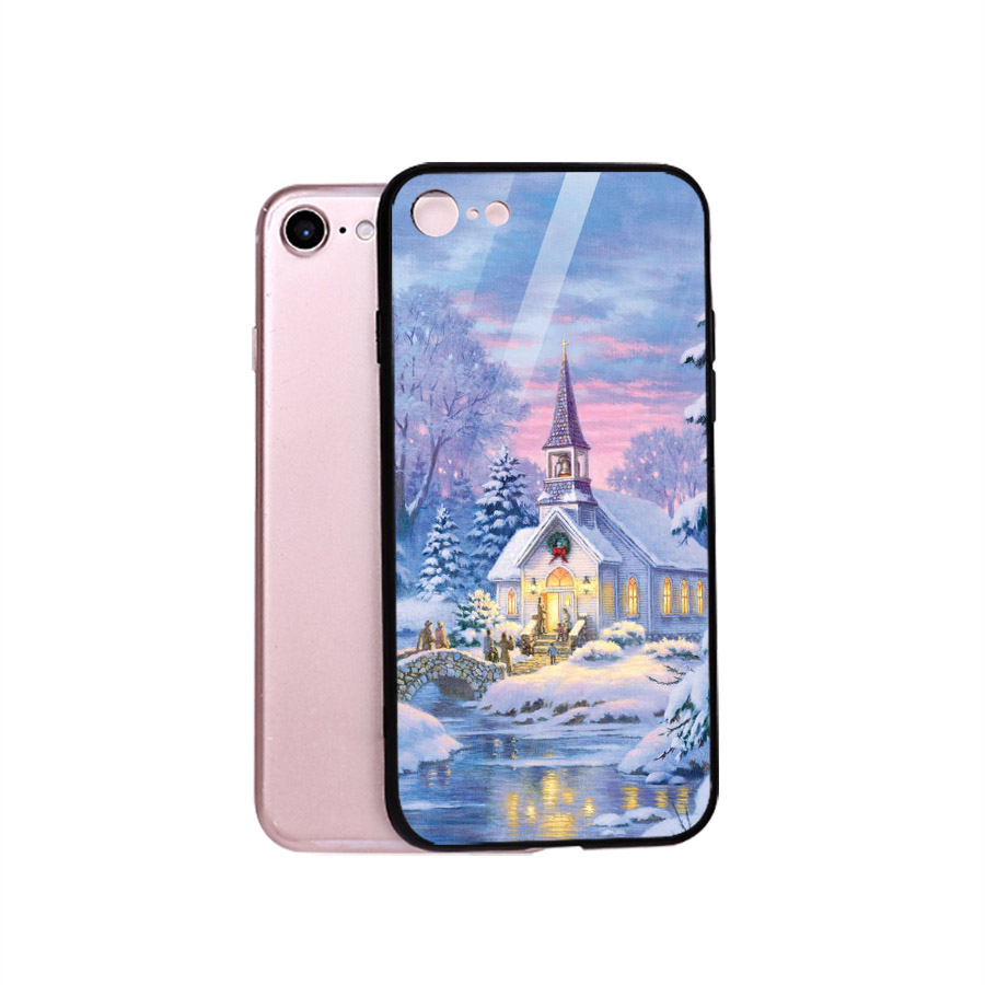 Ốp kính cường lực cho điện thoại iPhone 6 Plus/6s Plus - GIÁNG SINH ĐẾN RỒI MS GSDRMR001