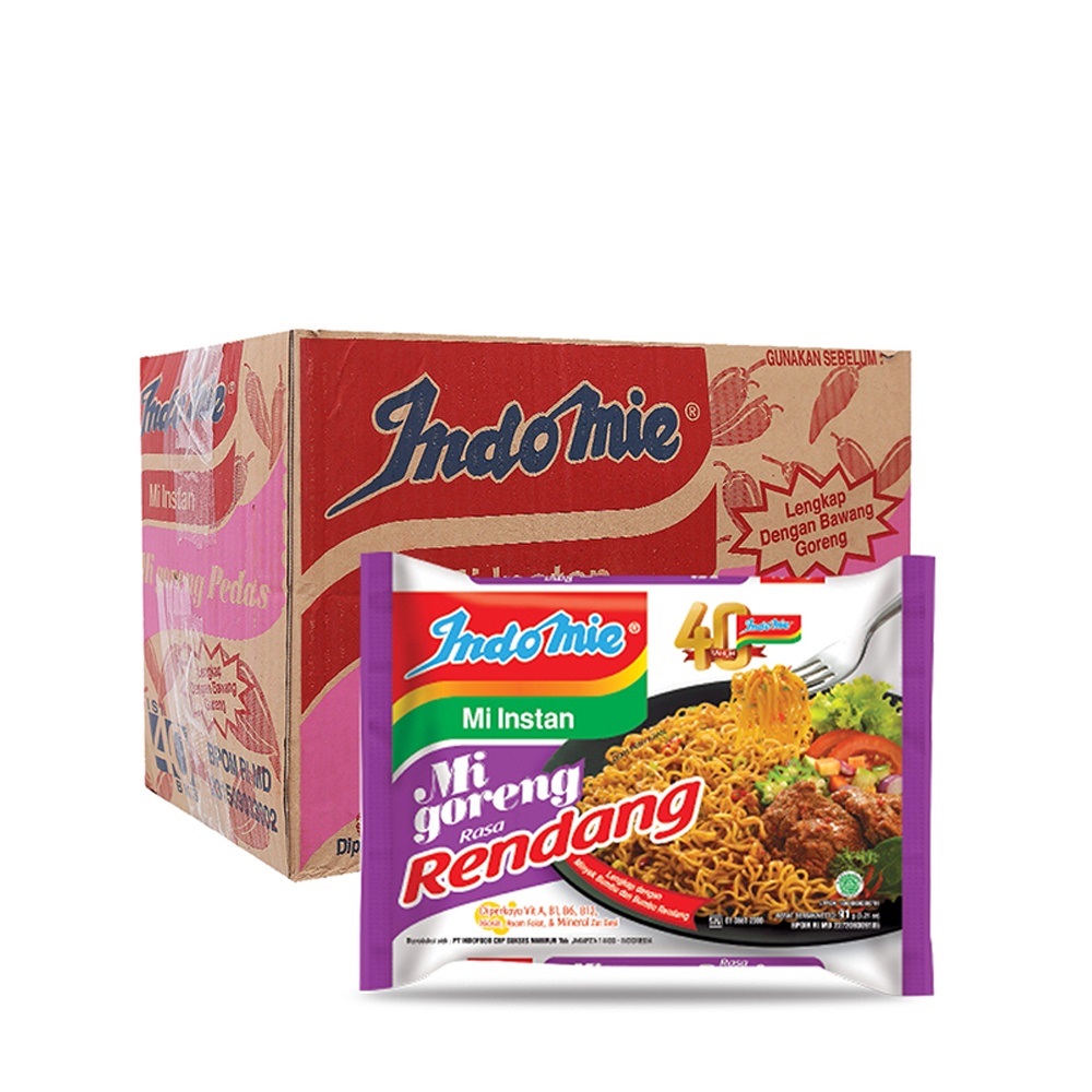 Thùng 40 gói mì xào khô Indomie mix theo yêu cầu