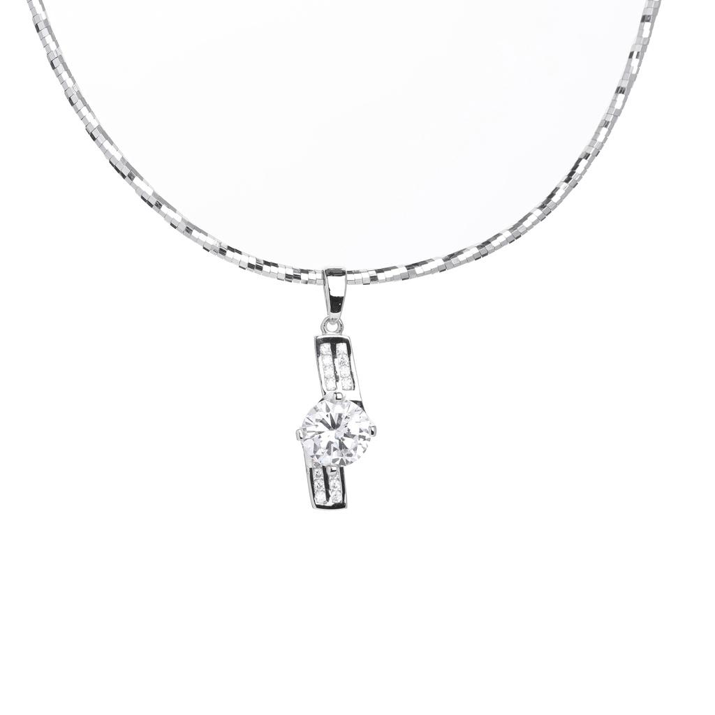 Mặt Dây Chuyền Nữ Bạc 925 Danny Jewelry Xi Bạch Kim DI4GZ007