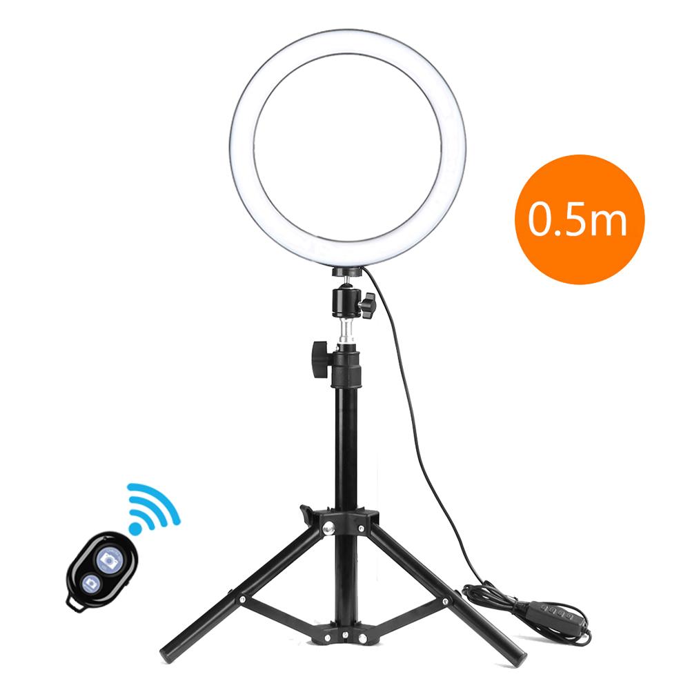 Đèn LED hình tròn giao diện USB 260mm có thể điều chỉnh độ sáng để chụp ảnh,trang điểm