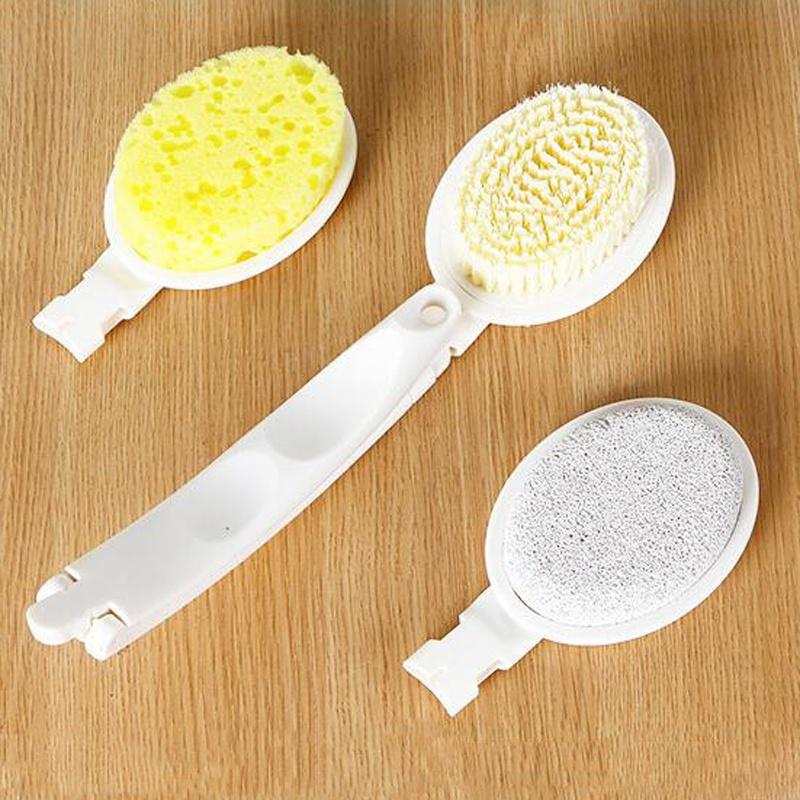 Set 3 Bàn Chải Chà Lưng Cán Dài Tiện Lợi