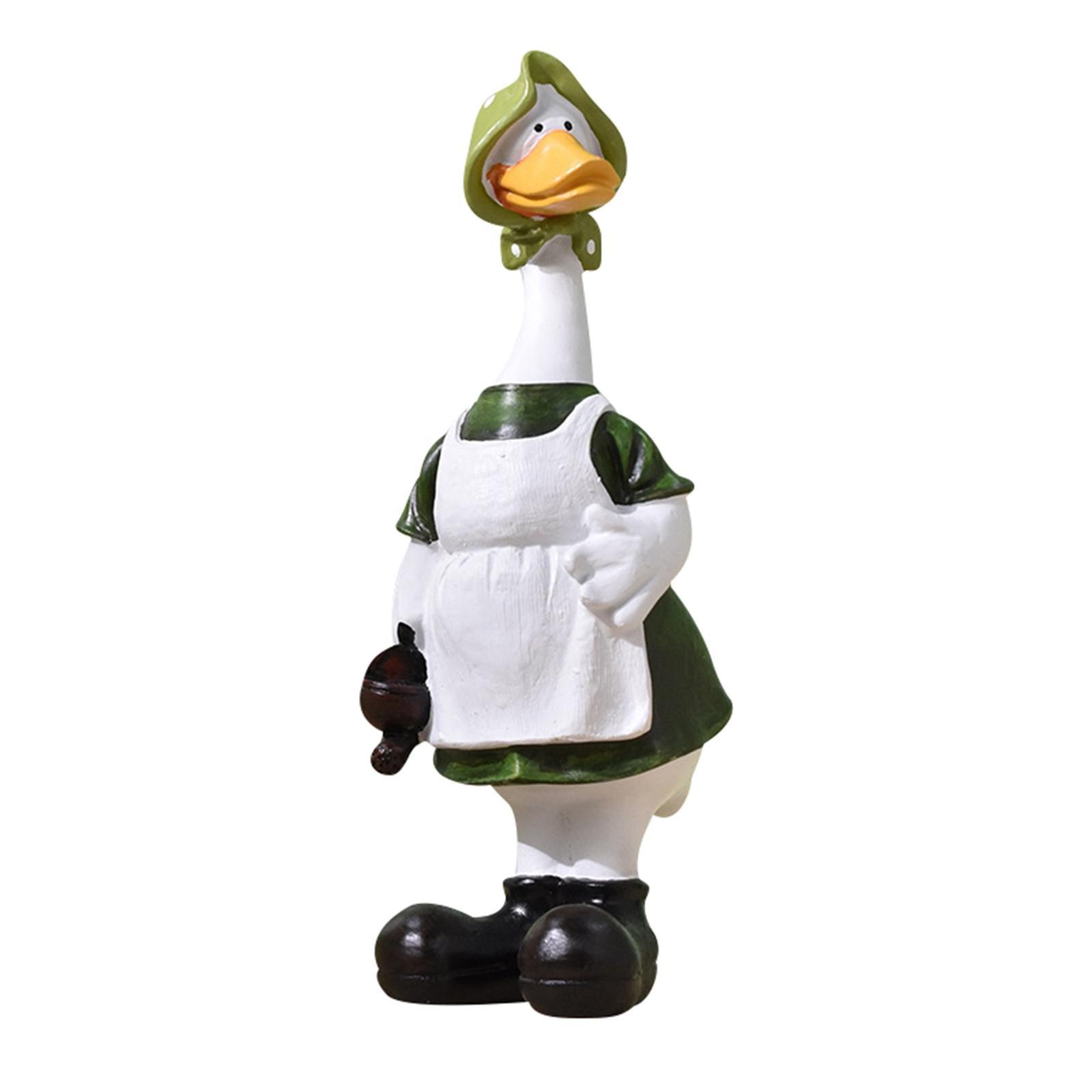 Duck Garden Statues Funny Art Crafts Animal Sculpture for Lawn Patio Desktop