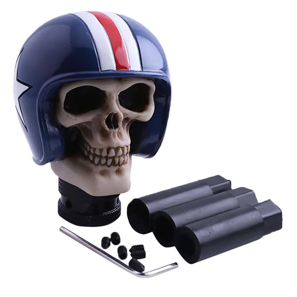 Skull Head Style Universal Car Truck Manual Stick Gear Shift Lever Knob Blue
