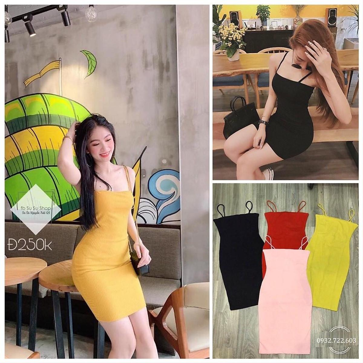 Đầm Hai Dây Sexy - Hình Thật chụp