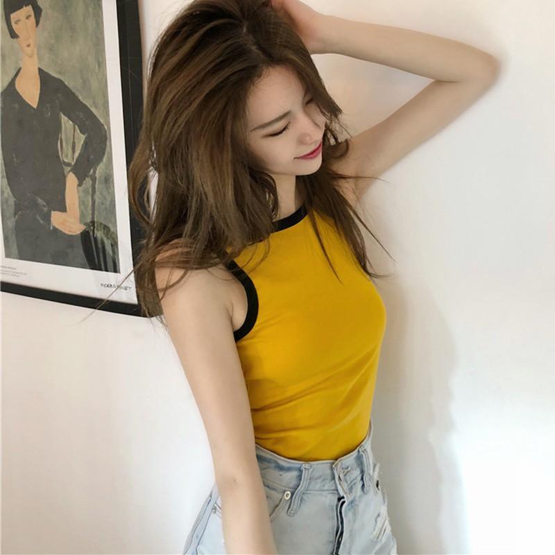 Áo ba lỗ thiết kế cổ tròn hở lưng quyến rũ dành cho nữ