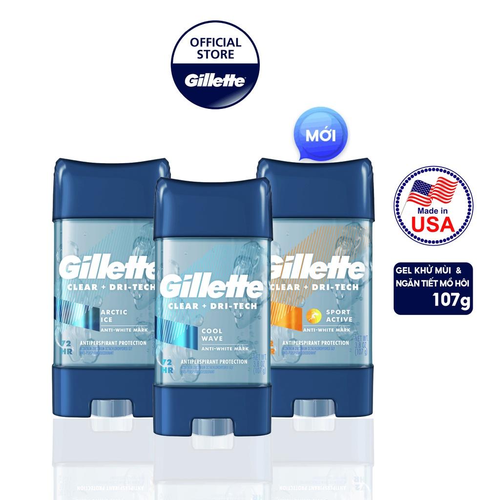 Lăn Khử Mùi Gillette Dạng Gel Cool Wave Clear Gel 107g - Hàng USA